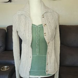 ASO Bella Swan Y2k Abercrombie cardigan and Green Energie Henley Twilight